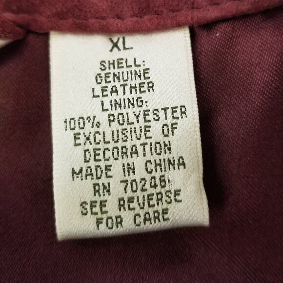 VTG- Laura Ashley Elegant Embellished Suede Leather Jacket Blazer Purple Size XL - Picture 11 of 12